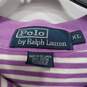 Men's Polo by Ralph Lauren Purple Striped Polo Shirt Sz XL image number 3