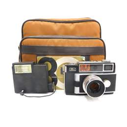 Vintage Kodak Signet 80 35mm Rangefinder Camera w/ Flash & Bag