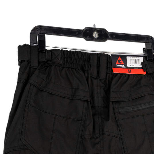 NWT Mens Black Cargo Pocket Straight Leg Ankle Zip Snow Pants Size Medium image number 4