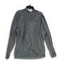 Mens Gray Long Sleeve Hooded Pullover Activewear T-Shirt Size X-Large image number 1