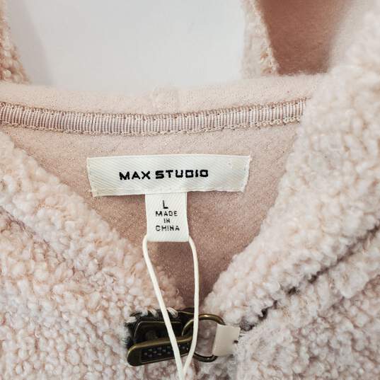 Max Studio ink Hood Coat Sweater Sleeves Size L image number 3