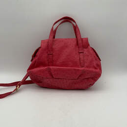 Womens Pink Polka Dot Texture Adjustable Strap Turn Lock Satchel Bag Purse alternative image