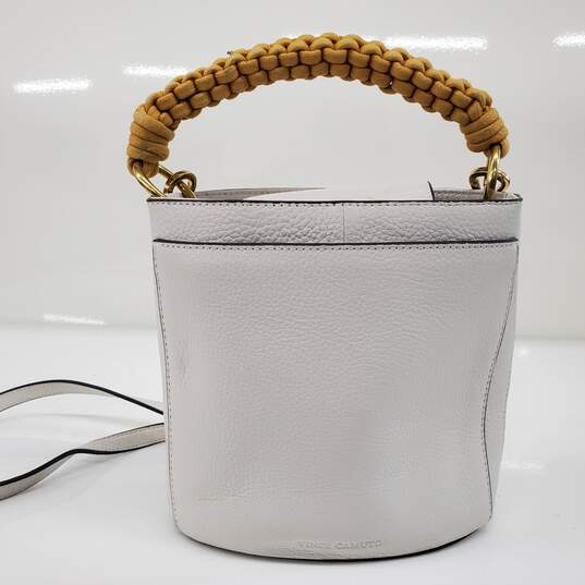 Vince Camuto White Leather Crossbody Bag image number 4