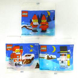 Vintage LEGO Sealed Holiday Sets 1978 Santa 1979 Snowman 1980 Pair of Elves 1555 alternative image