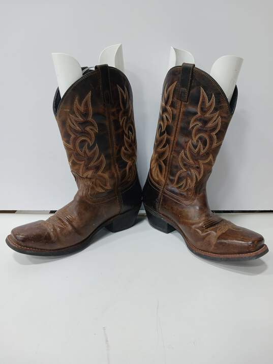 Laredo Brown Leather Western Boots Men's Size 9.5D image number 2