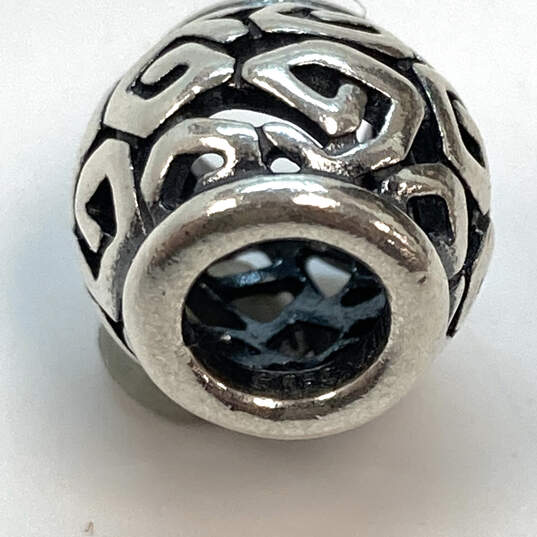 Designer Pandora Sterling Silver Ocean Breeze Engraved Beaded Charm image number 4