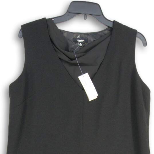 NWT Premise Womens Black V-Neck Sleeveless Pullover Mini Dress Size Medium image number 3