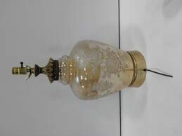 Vintage Etched Glass Table Lamp alternative image