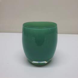 Glassybaby Green Art Votive Candle Holder Pre Triskelion
