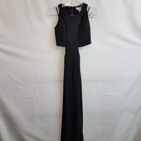 Sans Souci black sleeveless cutout maxi cocktail dress S image number 1