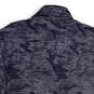 NWT Mens Blue Jacquard Short Sleeve Spread Collar Side Slit Polo Shirt Sz L image number 4