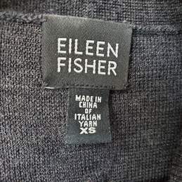 Eileen Fisher Merino Wool Gray Cardigan Open Front Sweater Women's XS alternative image
