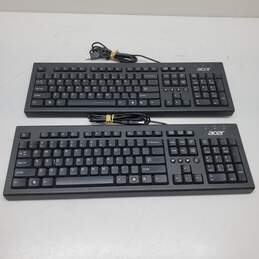 Lot of 2 Acer USB PC Keyboards Model PR1101U
