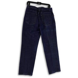 Womens Blue Denim Medium Wash Regular Fit Pockets Straight Jeans Size 8X31 alternative image