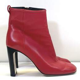 Rag & Bone Leather Ellis Ankle Boots Red 8.5