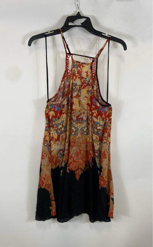 Free People Womens Multicolor Floral Intimately Haze V-Neck Mini Dress Size S image number 3