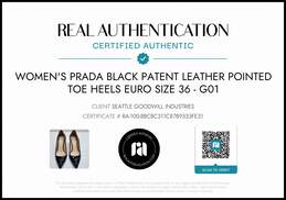 Prada Women's Classic Black Patent Leather Pointed Toe Heels Size 6 w/COA alternative image