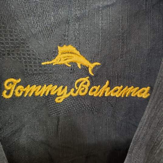 Tommy Bahama Men Black Printed Button Up Shirt M image number 3