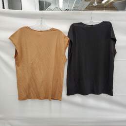 Lot of 2 NWT Everlane T-Shirts Black & Brown sz M alternative image
