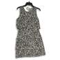 NWT J. Crew Womens Black White Floral Sleeveless Back Zip A-Line Dress Size 4 image number 1