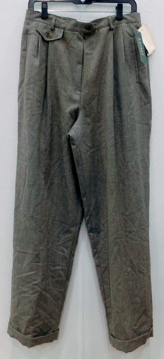 Lauren Ralph Lauren Men's Wool Dress Pants Green/ Grey Size 14 image number 1