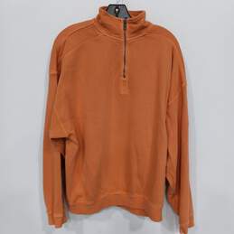 Tommy Bahamma 1/4 Zip Pull Over Orange Sweater Size XL