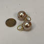 Designer Kate Spade Gold-Tone Fashionable Sea Pearl Drop Earrings image number 3