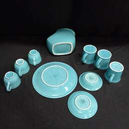 10pc Fiesta Ware Dinnerware Set In Turquoise alternative image