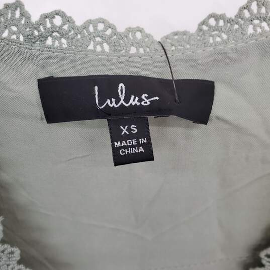 Lulus Green Split Sleeve Maxi Dress WM Size XS NWT image number 3