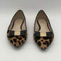 Womens W14054 Brown Black Leopard Print Pointed Toe Ballet Flats Size 9 B image number 1