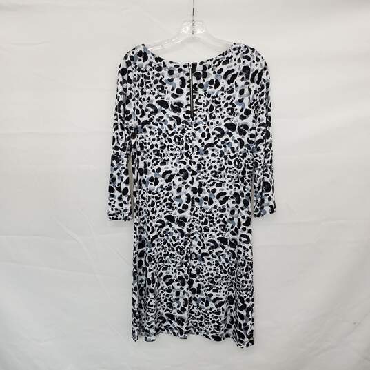 Tommy Bahama Black & White Leopard Patterned Sheath Dress WM Size S image number 2