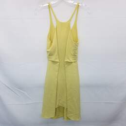 AUTHENTICATED Balenciaga Yellow Silk Mini Dress Size 36 alternative image