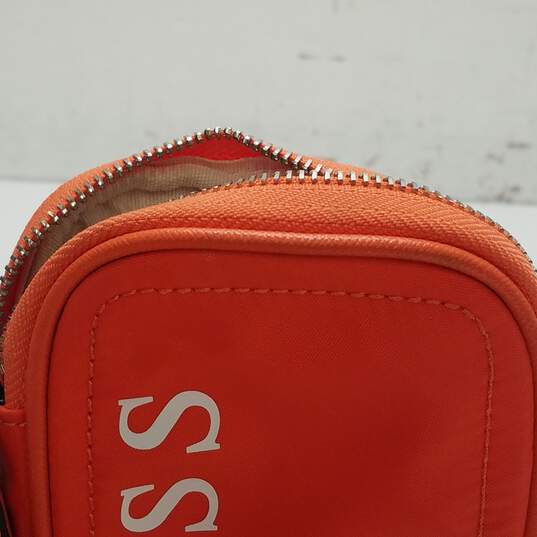 GUESS Orange Logo Nylon Cell Phone Small Shoulder Bag image number 7
