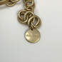 Designer Stella & Dot Jolie Gold-Tone Link Chain Green Beaded Necklace image number 4