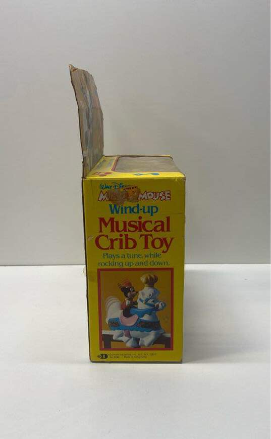 Disney Vintage Mickey Mouse Wind Up Musical Crib Toy NIB image number 2
