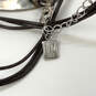 Designer Robert Lee Morris Silver-Tone Multi Strand Cord Pendant Necklace image number 4