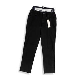 NWT Mens Black Denim Dark Wash Pockets Slim Fit Straight Jeans Size 32x30