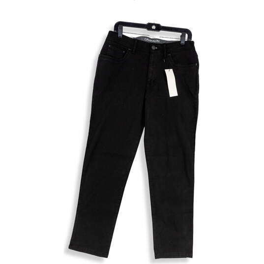 NWT Mens Black Denim Dark Wash Pockets Slim Fit Straight Jeans Size 32x30 image number 1