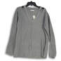 NWT Womens Gray Knitted Long Sleeve V-Neck Cutout Pullover Sweater Size XXL image number 1