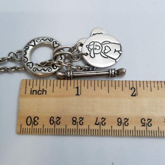 Sterling Silver Boy & Girl Tag 34in Toggle Necklace 39.7g image number 6