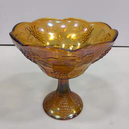 Vintage Carnival Glass Fruit Themed Bowl alternative image