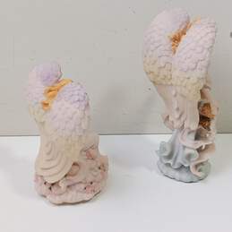 2pc Set of Herco Ceramic Seraphim Angel Figurines alternative image