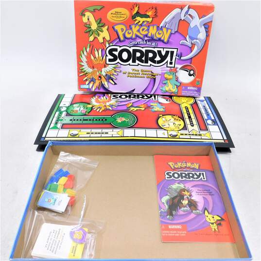 Hasbro Parker Brothers Pokemon SORRY Board Game Gold & Silver Edition Vtg 2001 image number 1
