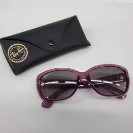 Ray-Ban RB4101 Jackie Ohh Transparent Purple Frame Sunglasses