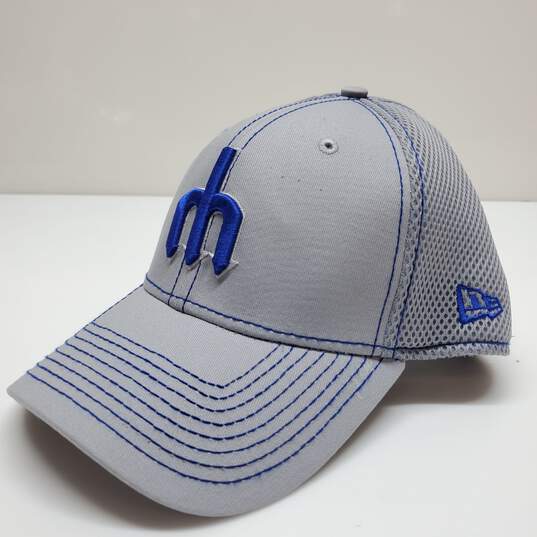 New Era Seattle Mariners 39Thirty Cooperstown Collection Gray Baseball Cap M-L image number 1