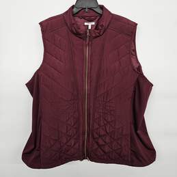 Red Jersey Quilted Vest