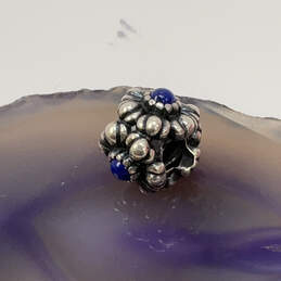 Designer Pandora 925 ALE Sterling Silver Birthday Bloom Sapphire Bead Charm