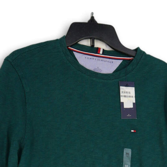 NWT Womens Green Round Neck Long Sleeve Pullover Sweatshirt Size Medium image number 3