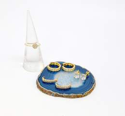 Fine 925 Vermeil Cubic Zirconia & Diamond Accent Jewelry
