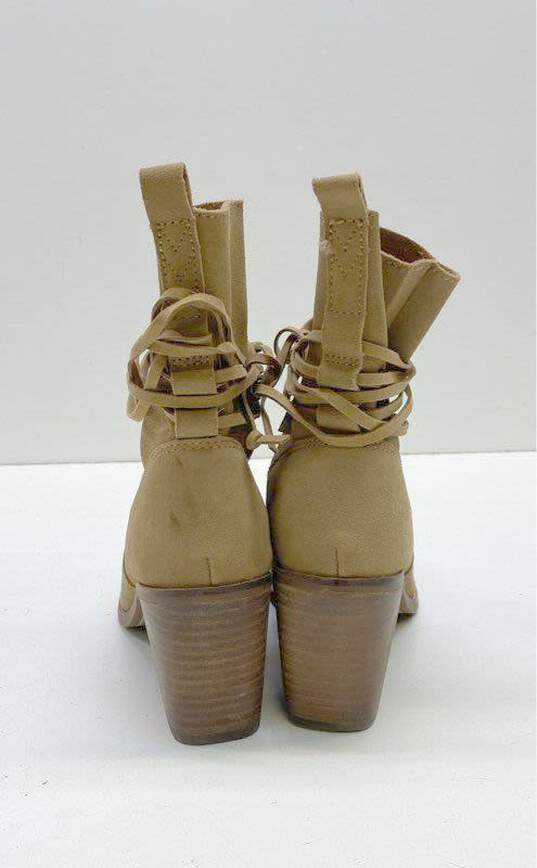 Toms Suede Mila Ankle Wrap Boots Beige 6 image number 4